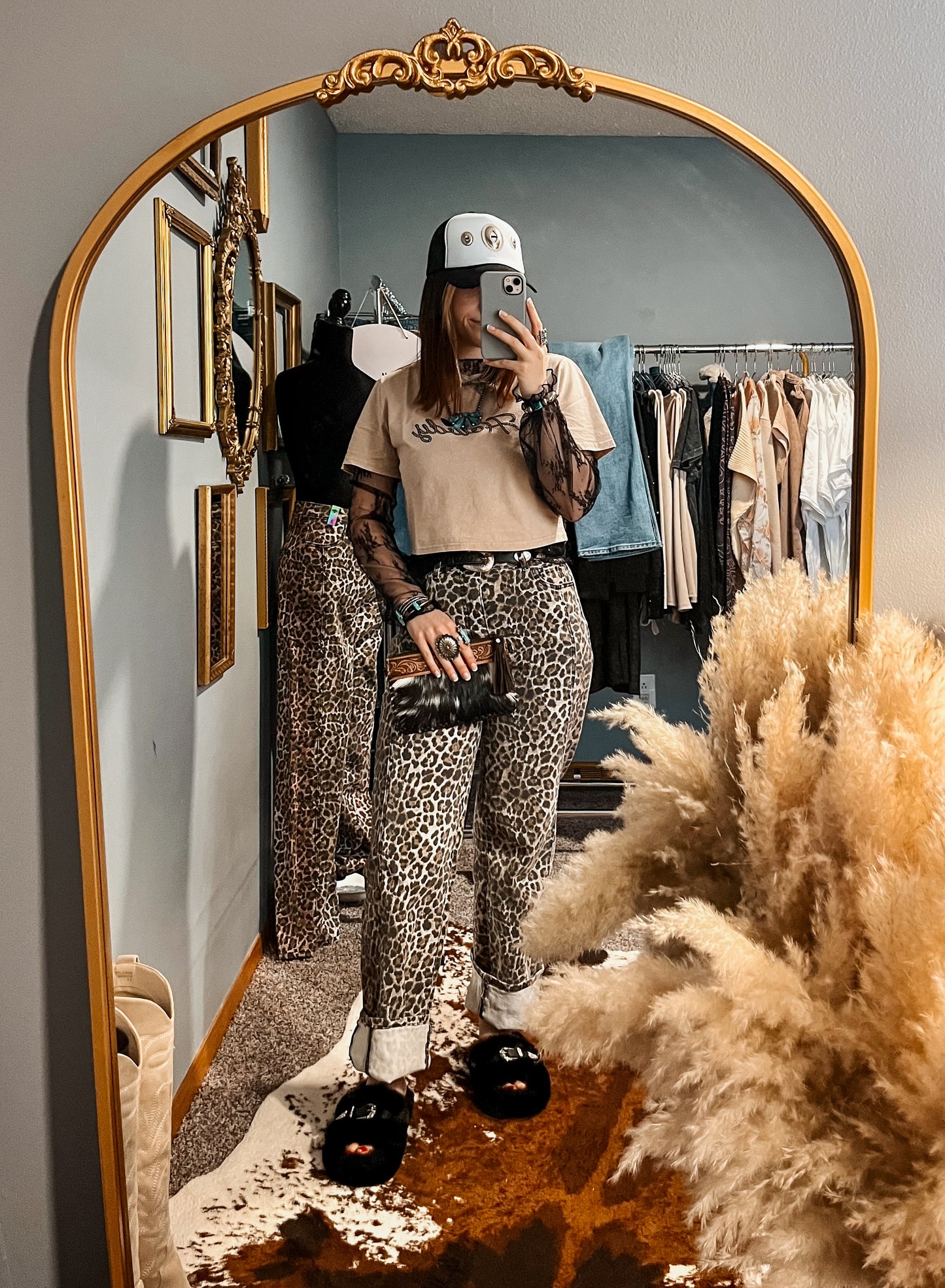 Step into the Wild Leopard Jean