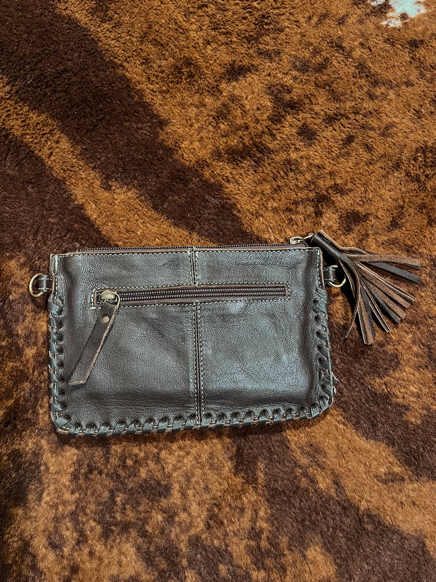 Cowhide Mini Tooled Leather Crossbody