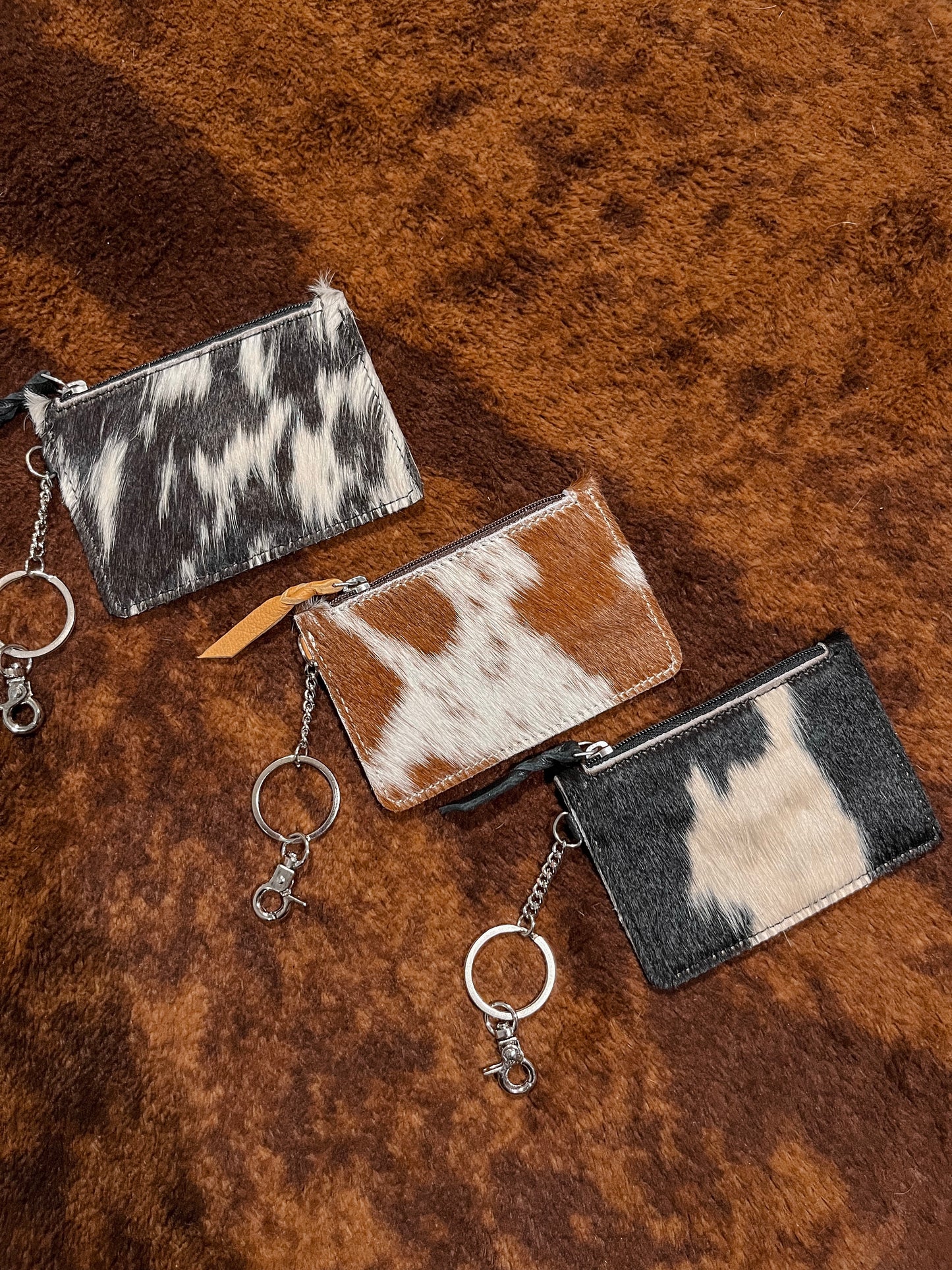 Cowhide Leather Keychain Wallet