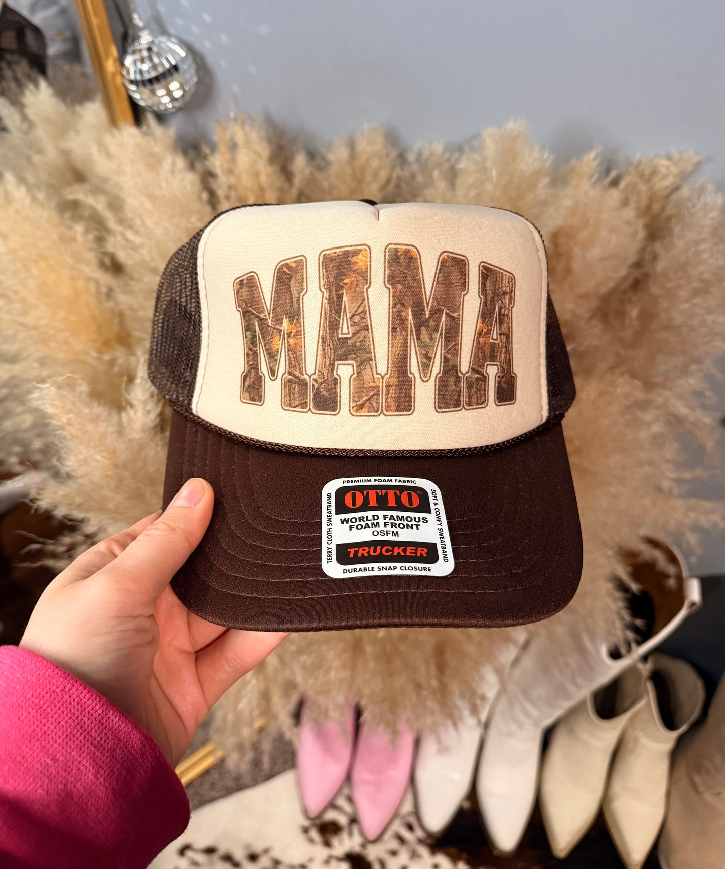 Camo MAMA Trucker Hat