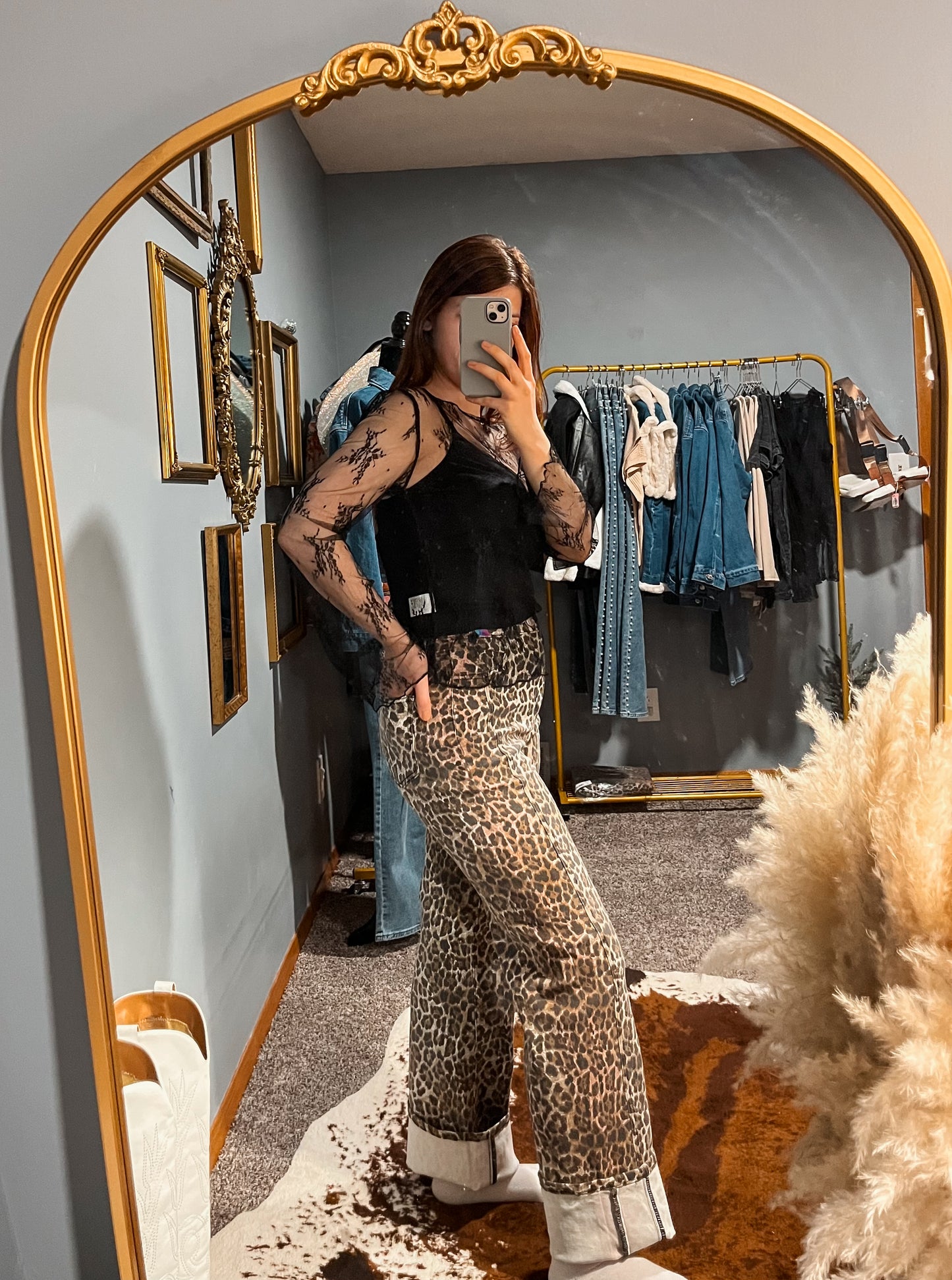 Step into the Wild Leopard Jean