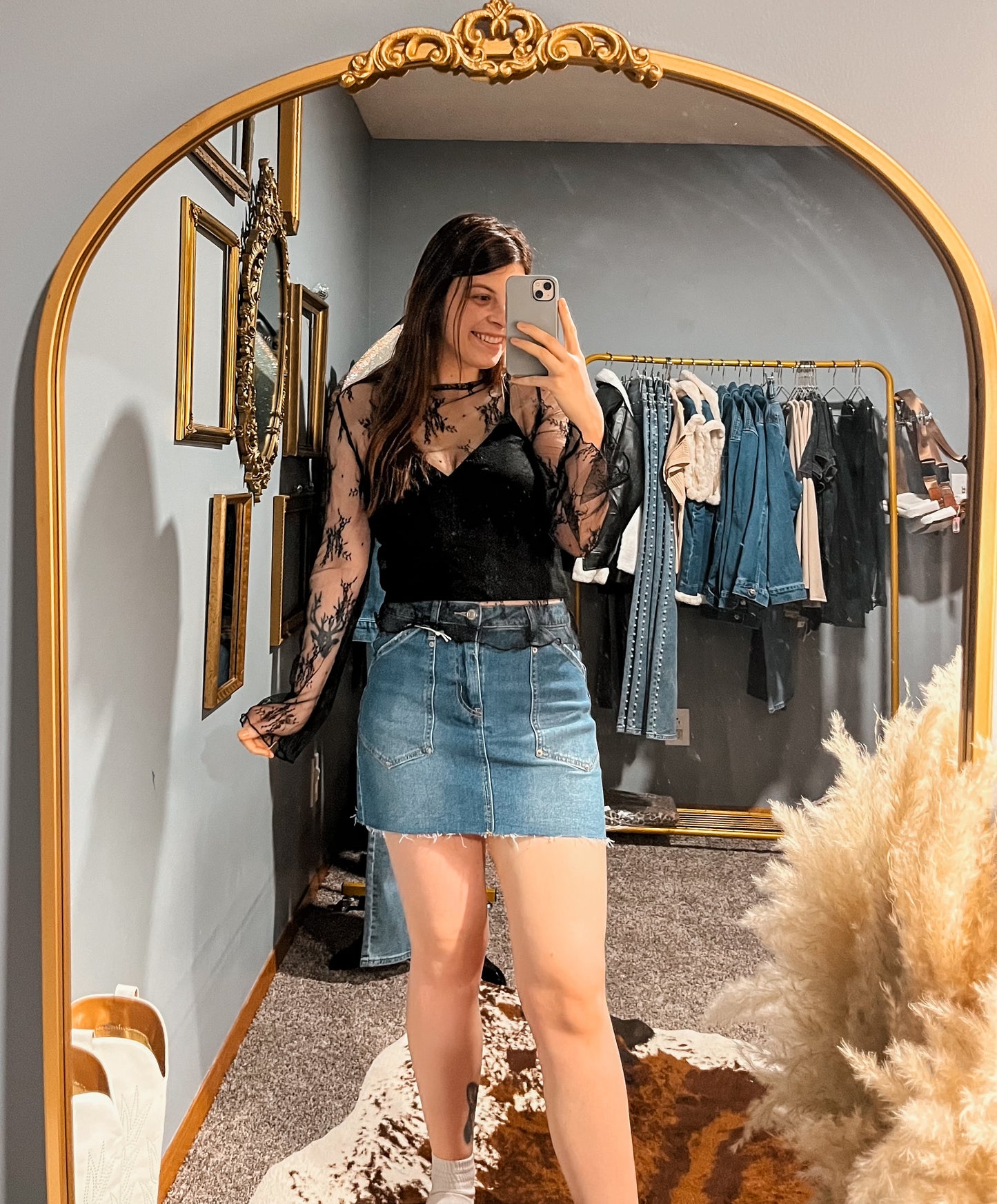 Outlaw Denim Mini Skirt