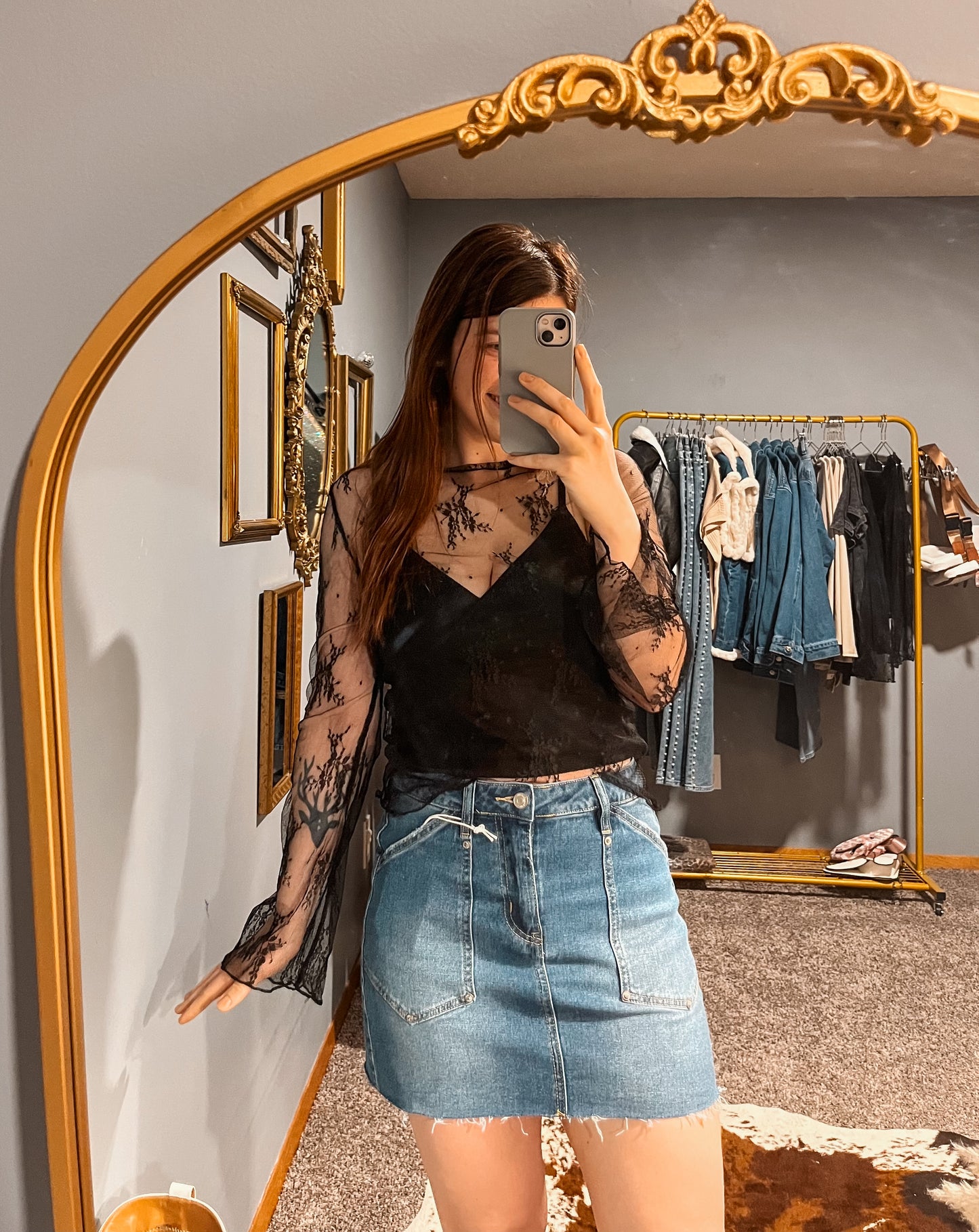Outlaw Denim Mini Skirt
