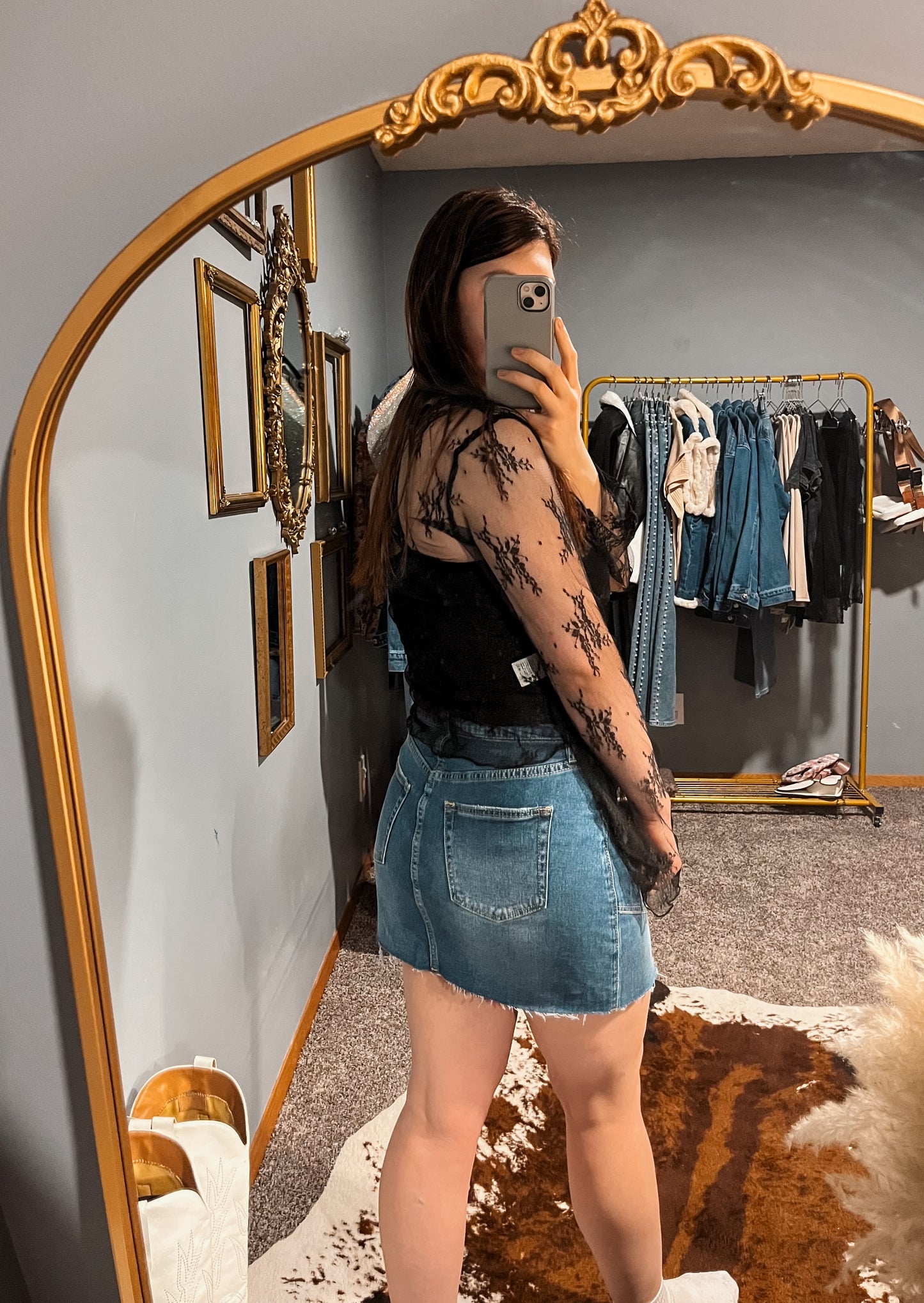 Outlaw Denim Mini Skirt