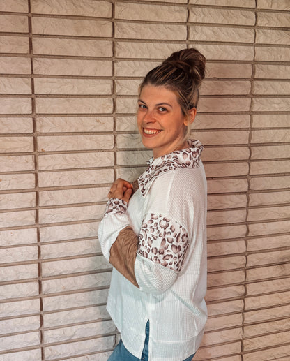 Leopard Patchwork Top