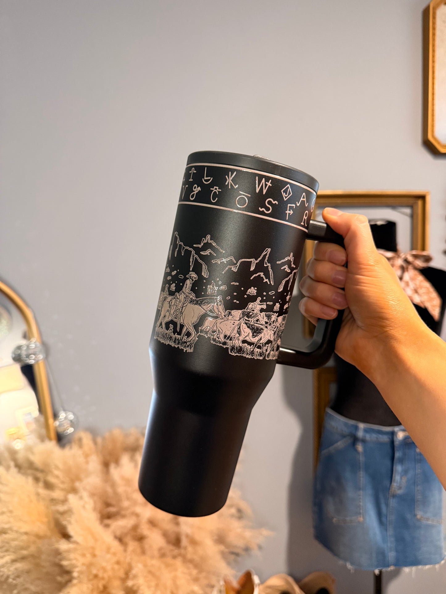 Cattle Drive 40oz Tumbler: Black