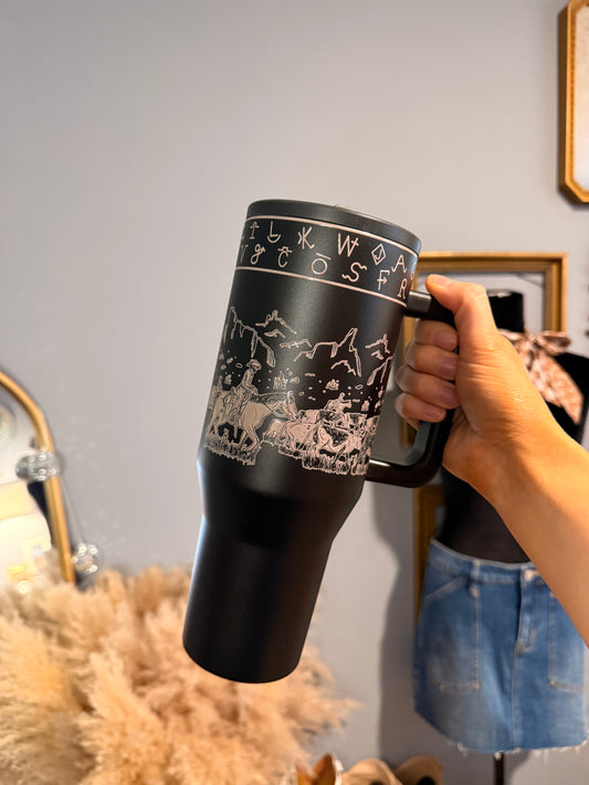 Cattle Drive 40oz Tumbler: Black
