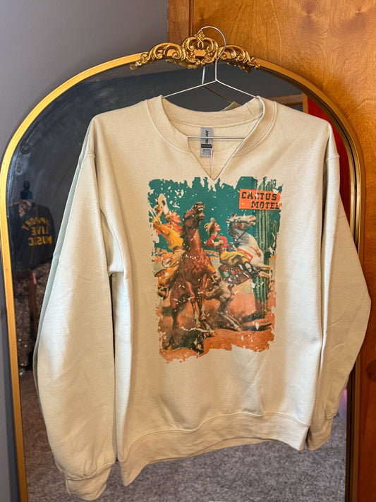 Cactus Motel Cowboy Sweatshirt