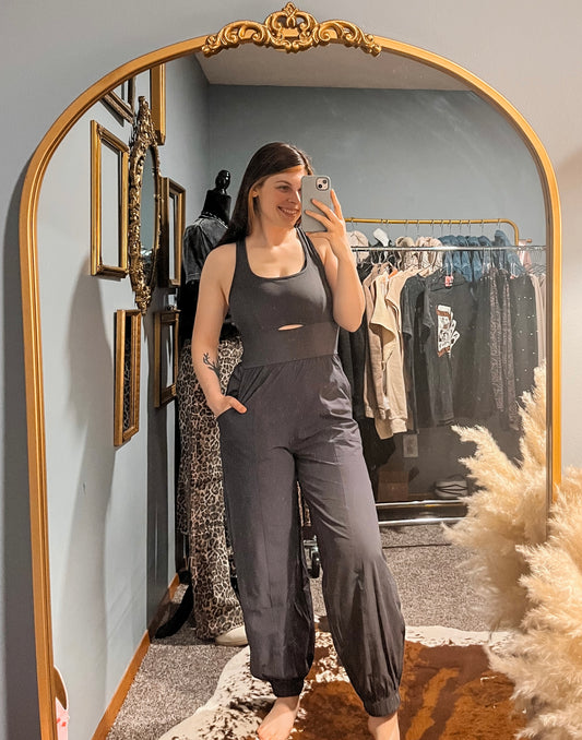 Cross Back Jogger Jumpsuit