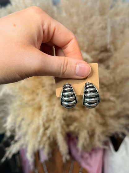 Bubble Curl Hoop Earrings