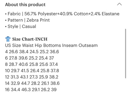 Zebra Print Barrel Jeans