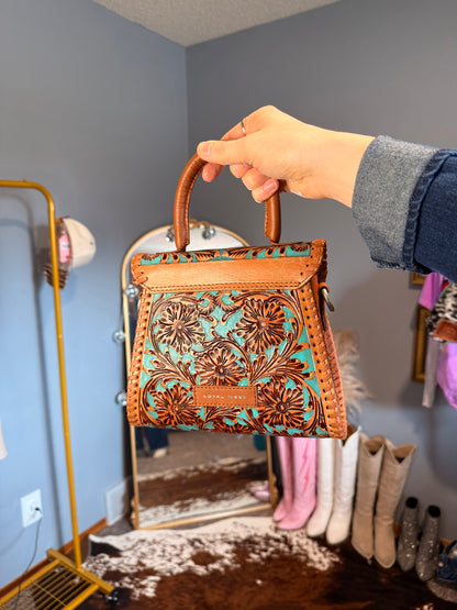 Loyal West Leon Mini Handle Purse - Whiskey & Water
