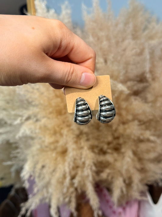Bubble Curl Hoop Earrings