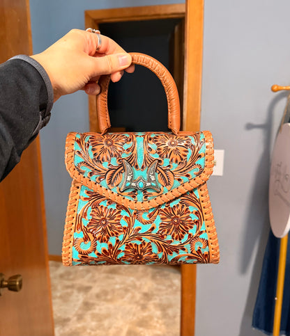 Loyal West Leon Mini Handle Purse - Whiskey & Water