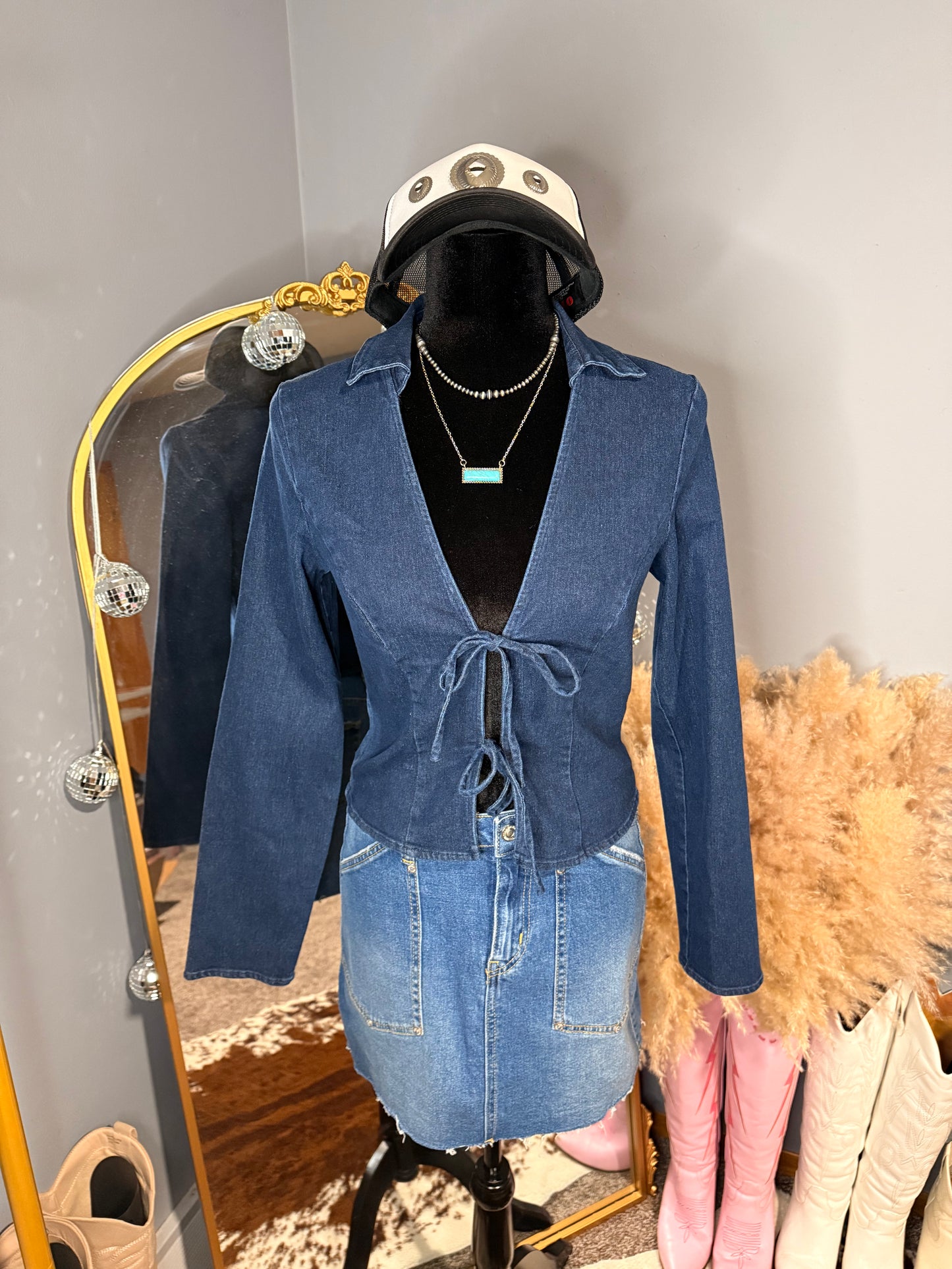Outlaw Denim Mini Skirt