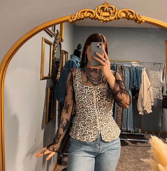 Leopard Bandit Top