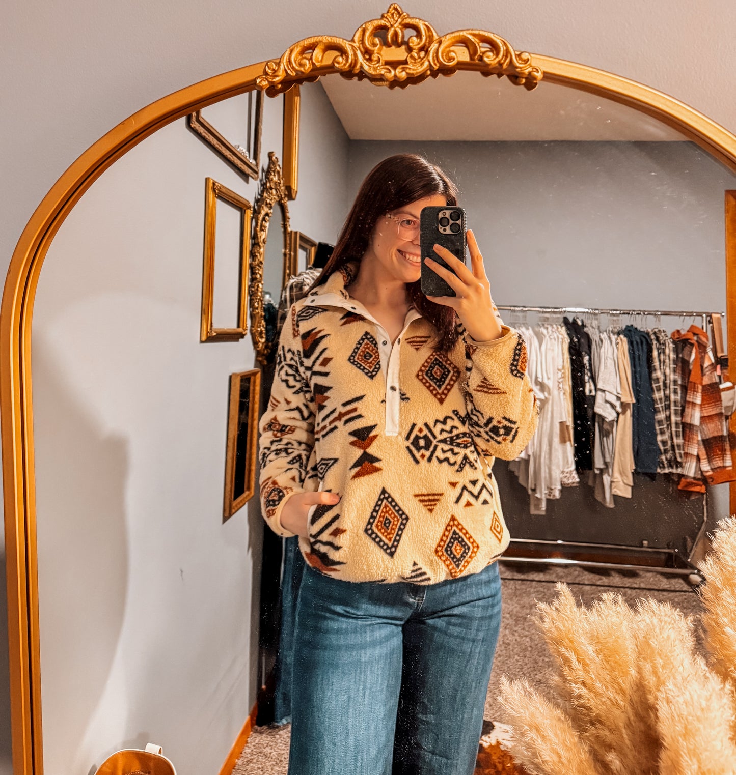 Aztec Sherpa Sweatshirt