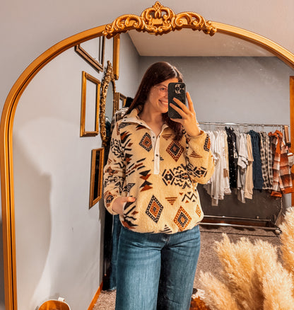 Aztec Sherpa Sweatshirt