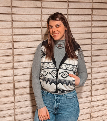 Aztec Corduroy Puffer Vest