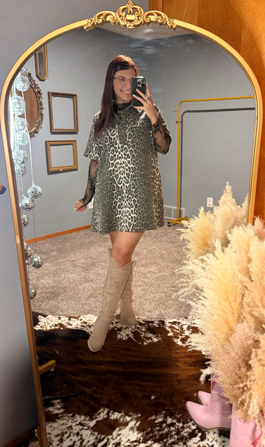 Spotted in Style Denim Dress
