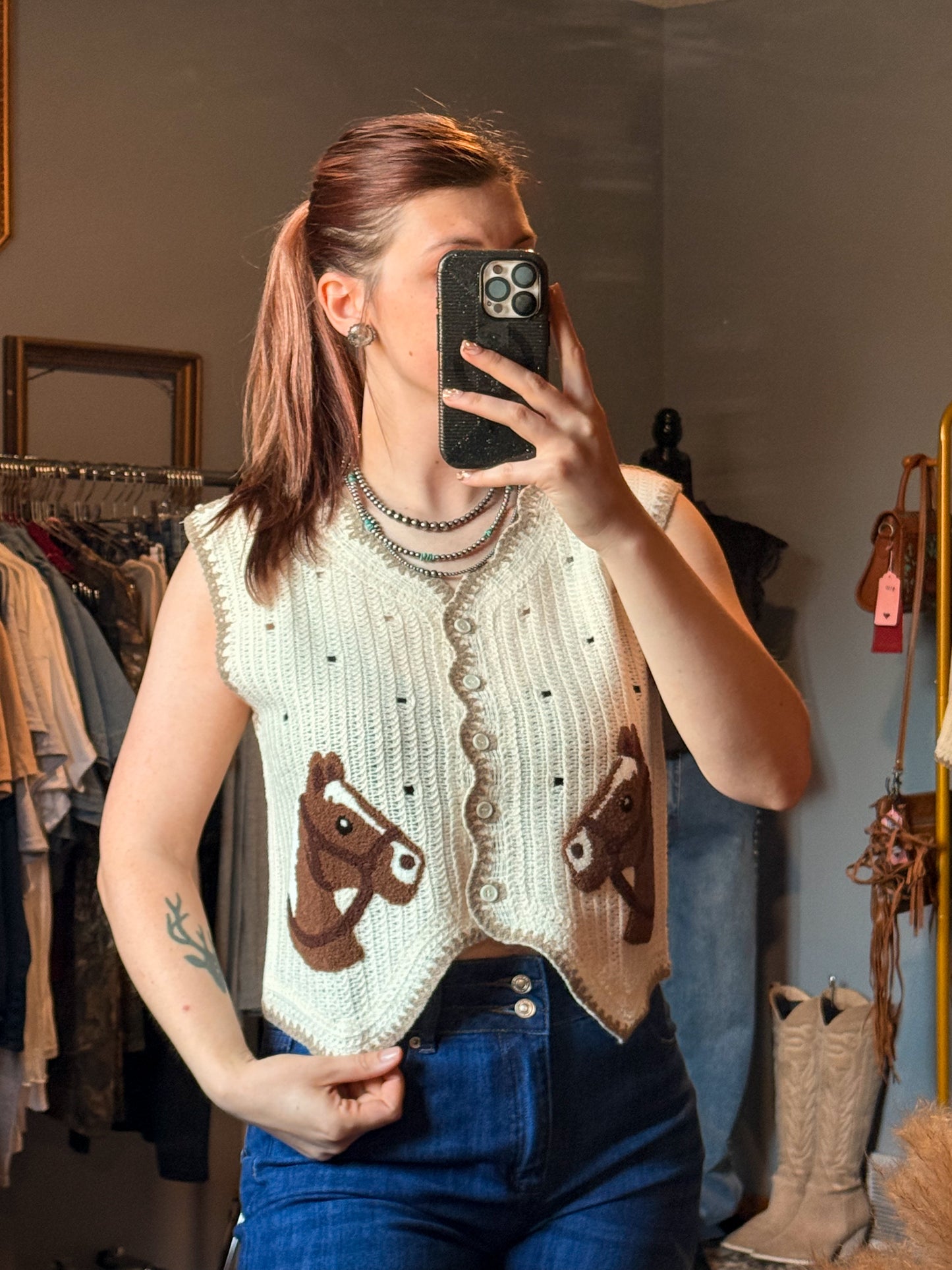 Horsin’ Around Sweater Vest