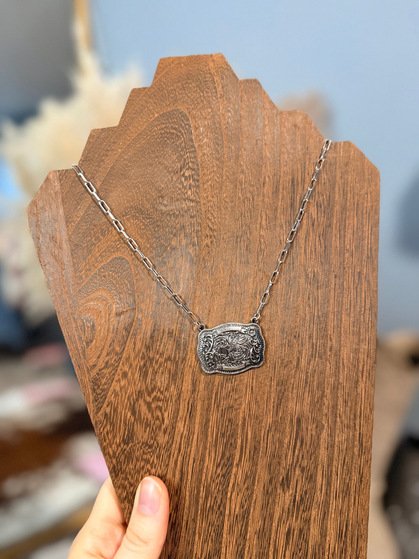 Belt Buckle Necklace