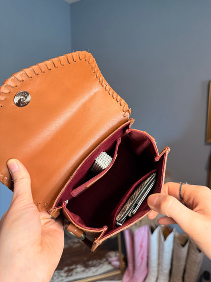 Loyal West Leon Mini Handle Purse - Whiskey & Water