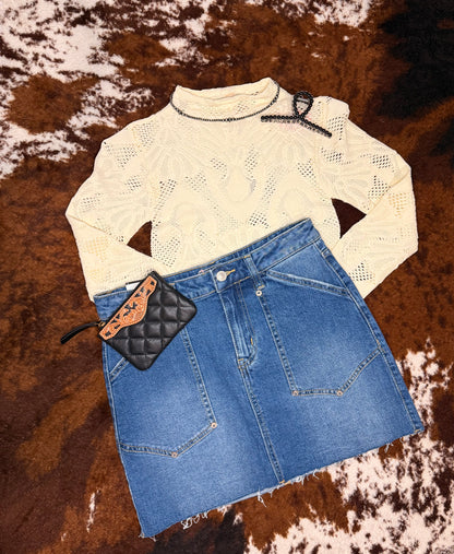 Outlaw Denim Mini Skirt