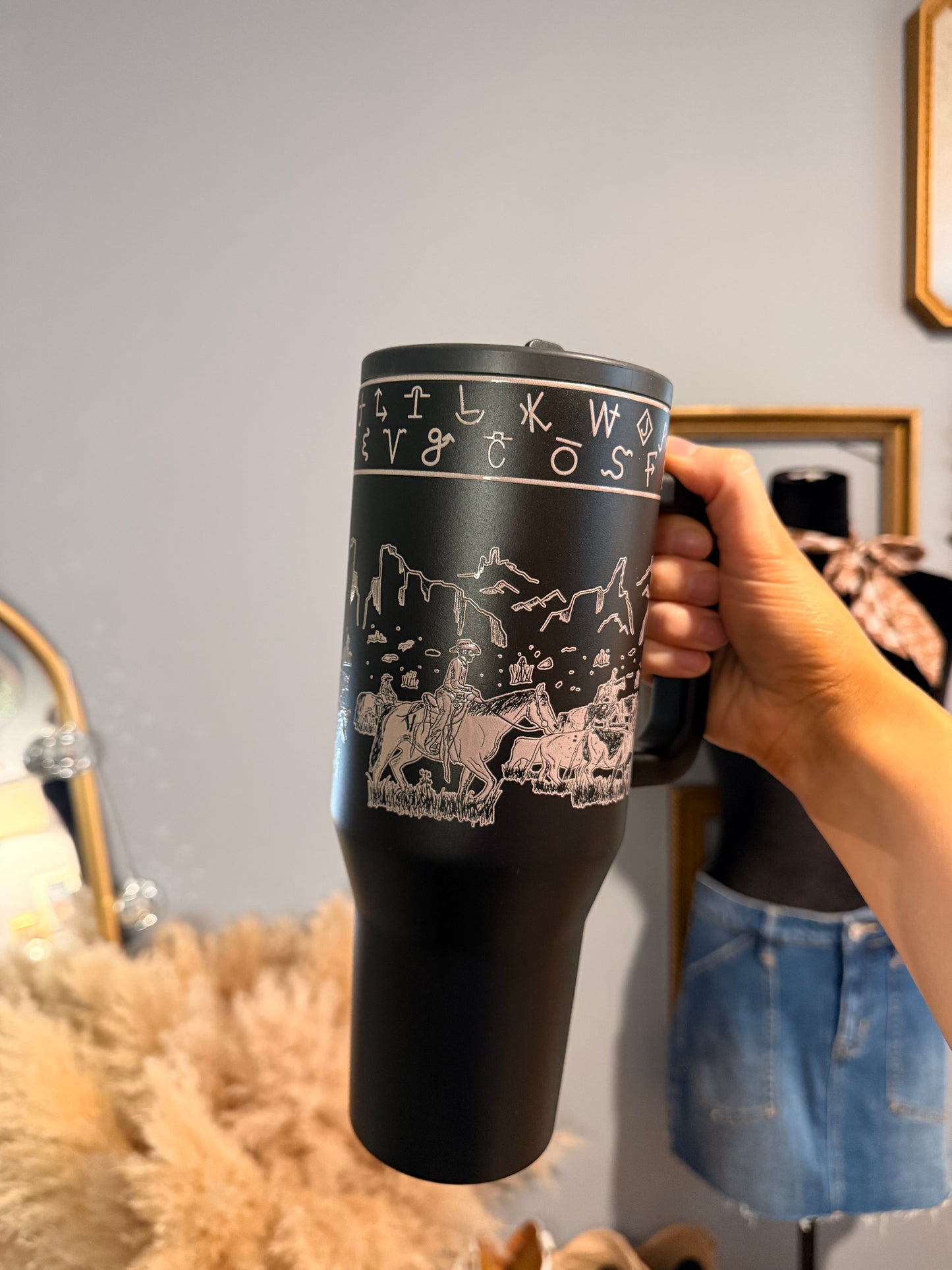 Cattle Drive 40oz Tumbler: Black