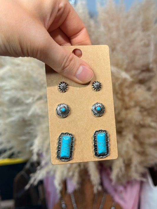 3 Pair Earrings