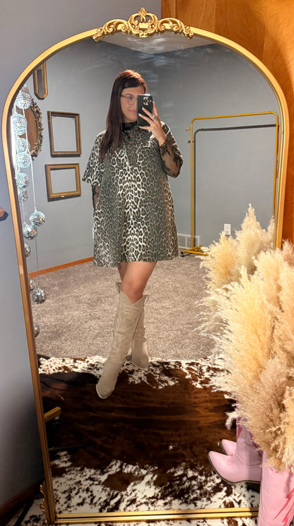 Spotted in Style Denim Dress