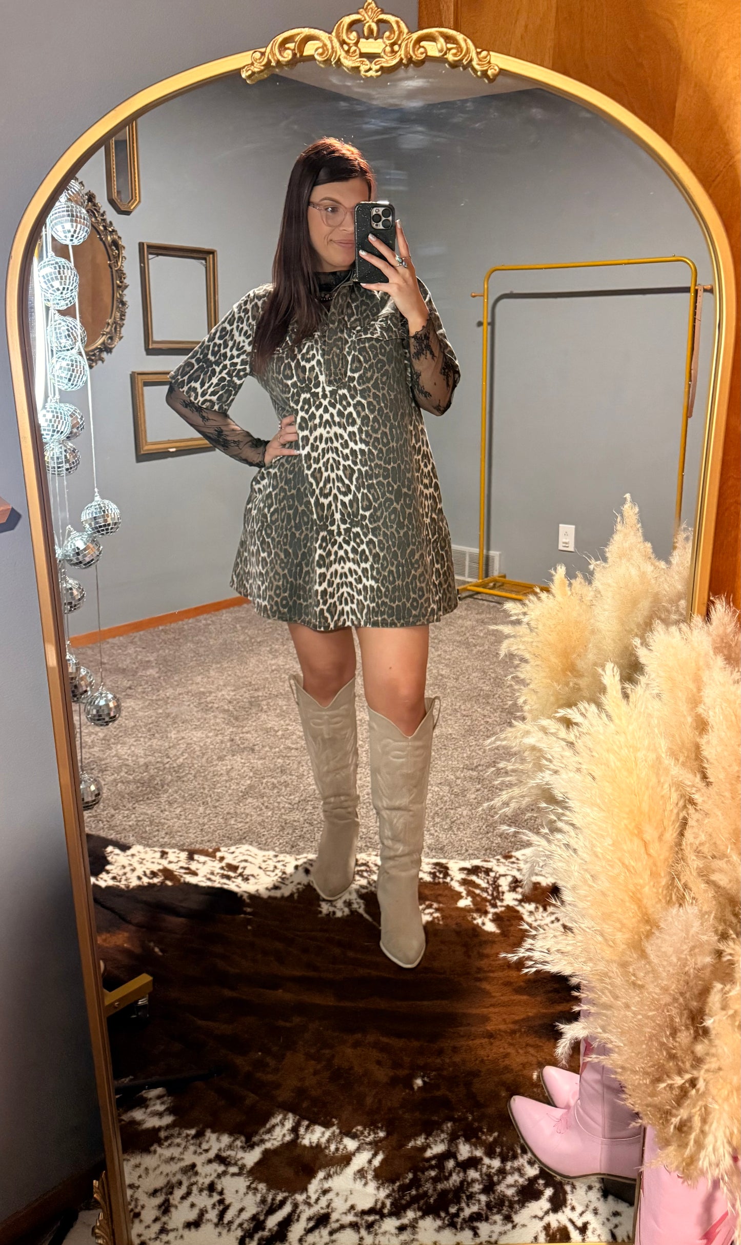 Spotted in Style Denim Dress
