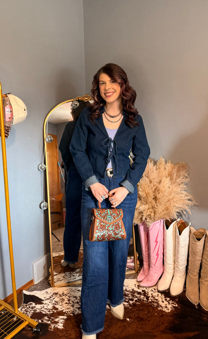 Loyal West Leon Mini Handle Purse - Whiskey & Water