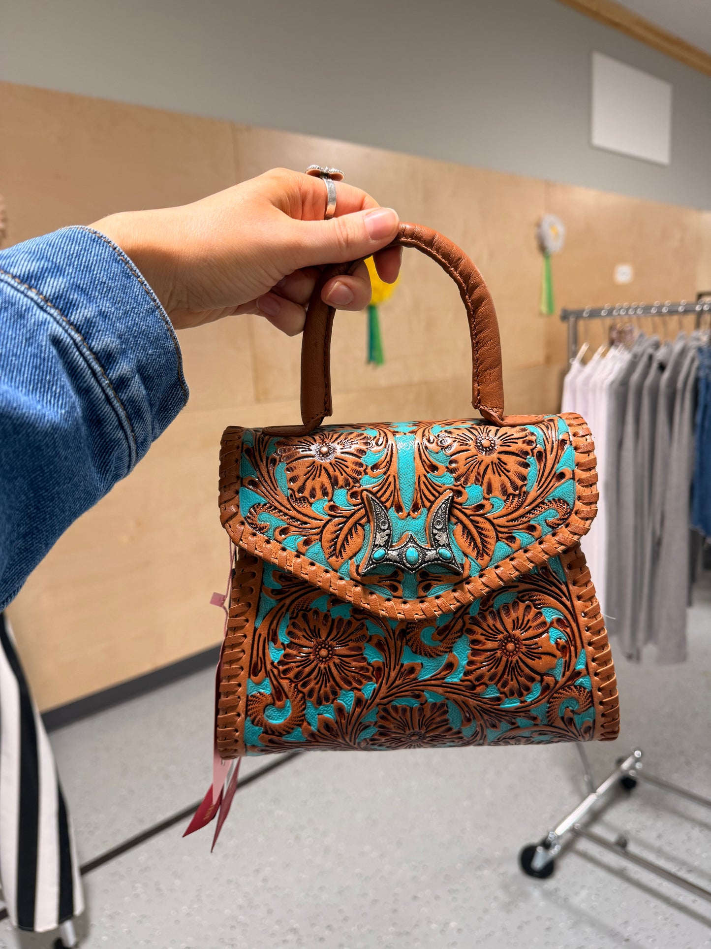 Loyal West Leon Mini Handle Purse - Whiskey & Water