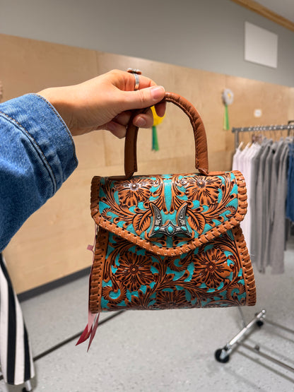 Loyal West Leon Mini Handle Purse - Whiskey & Water