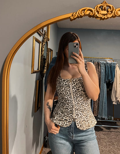 Leopard Bandit Top