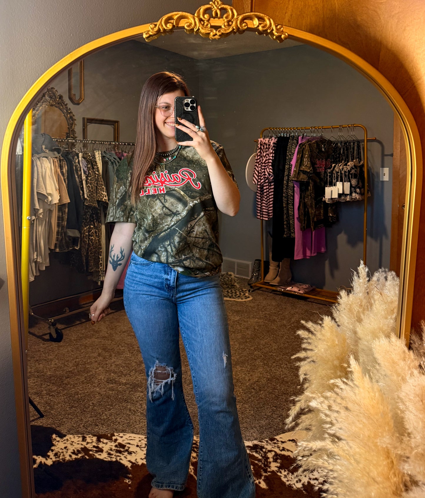 Raisin' Hell Camo Tee