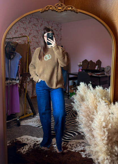 Mocha Horseshoe Knit Sweater