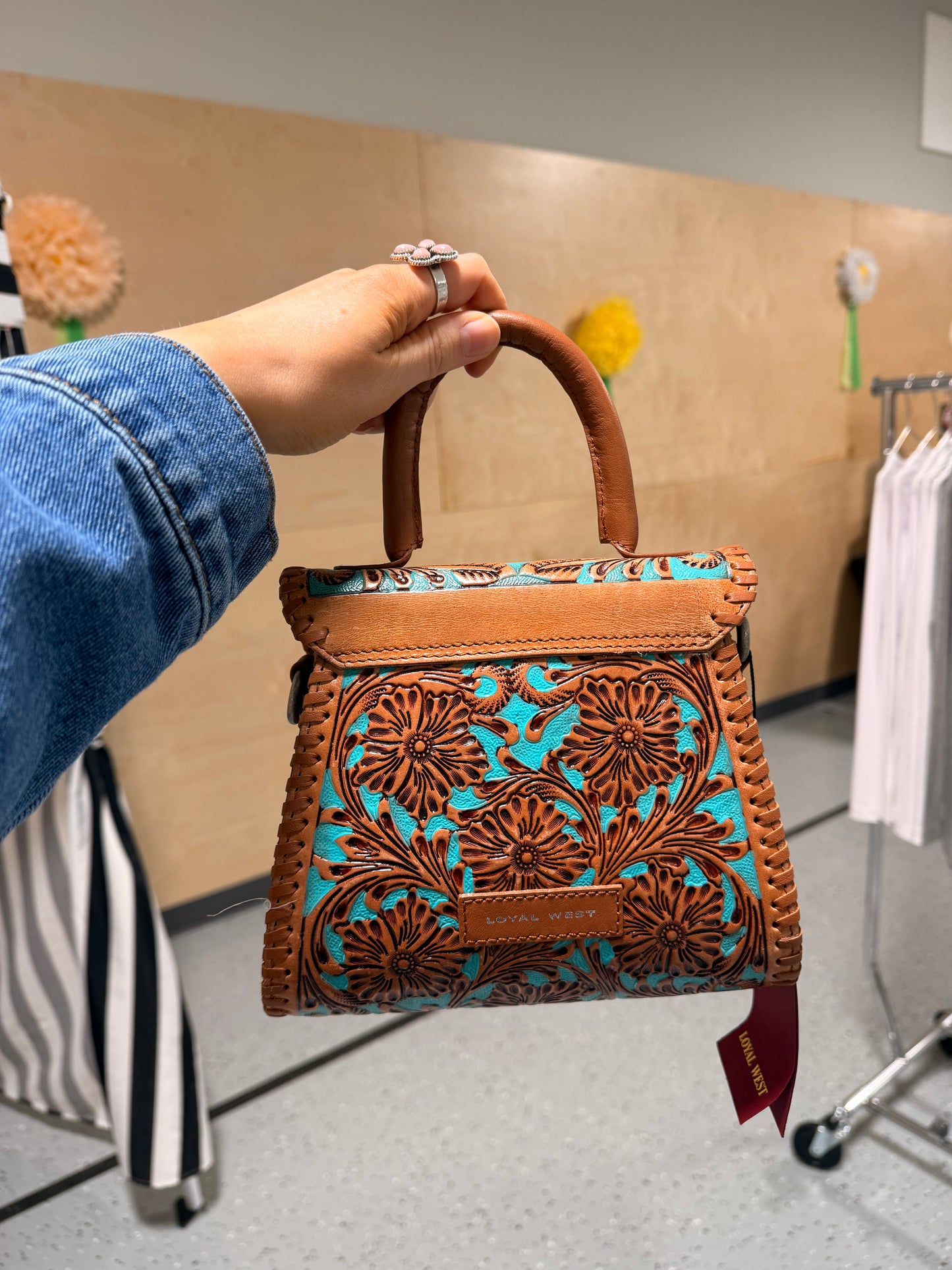 Loyal West Leon Mini Handle Purse - Whiskey & Water