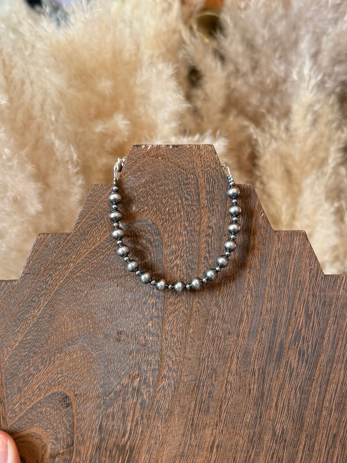 3mm & 6mm Sterling Silver Pearls bracelet