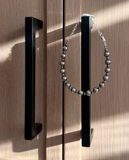 3mm & 6mm Sterling Silver Pearls bracelet