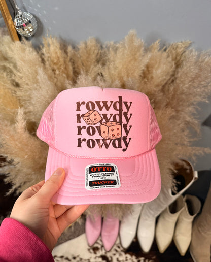 Rowdy Pink Trucker Hat