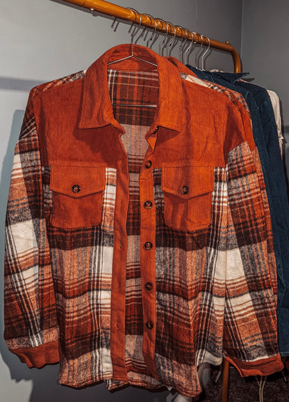 Plaid Corduroy Shacket