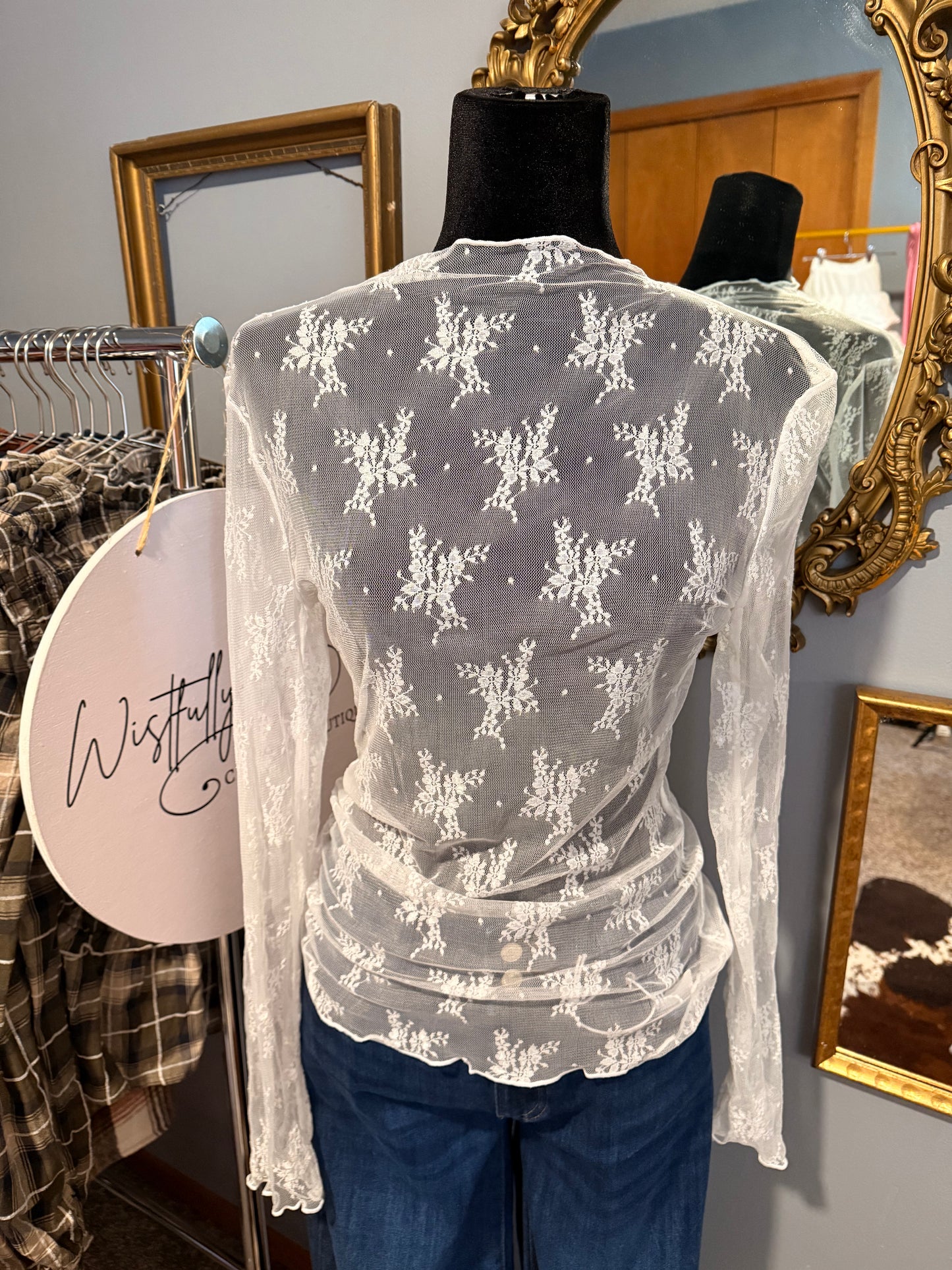 Wild As Her Lace Top: White