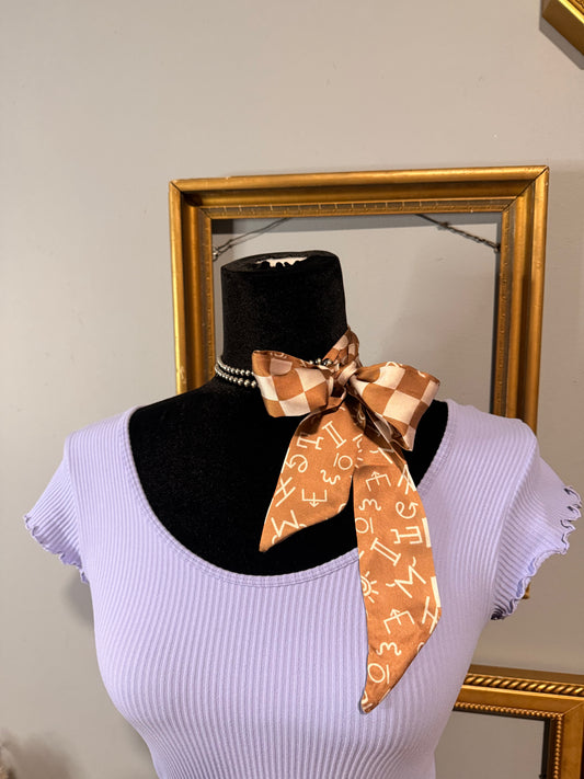 Neutral Checkered Twilly