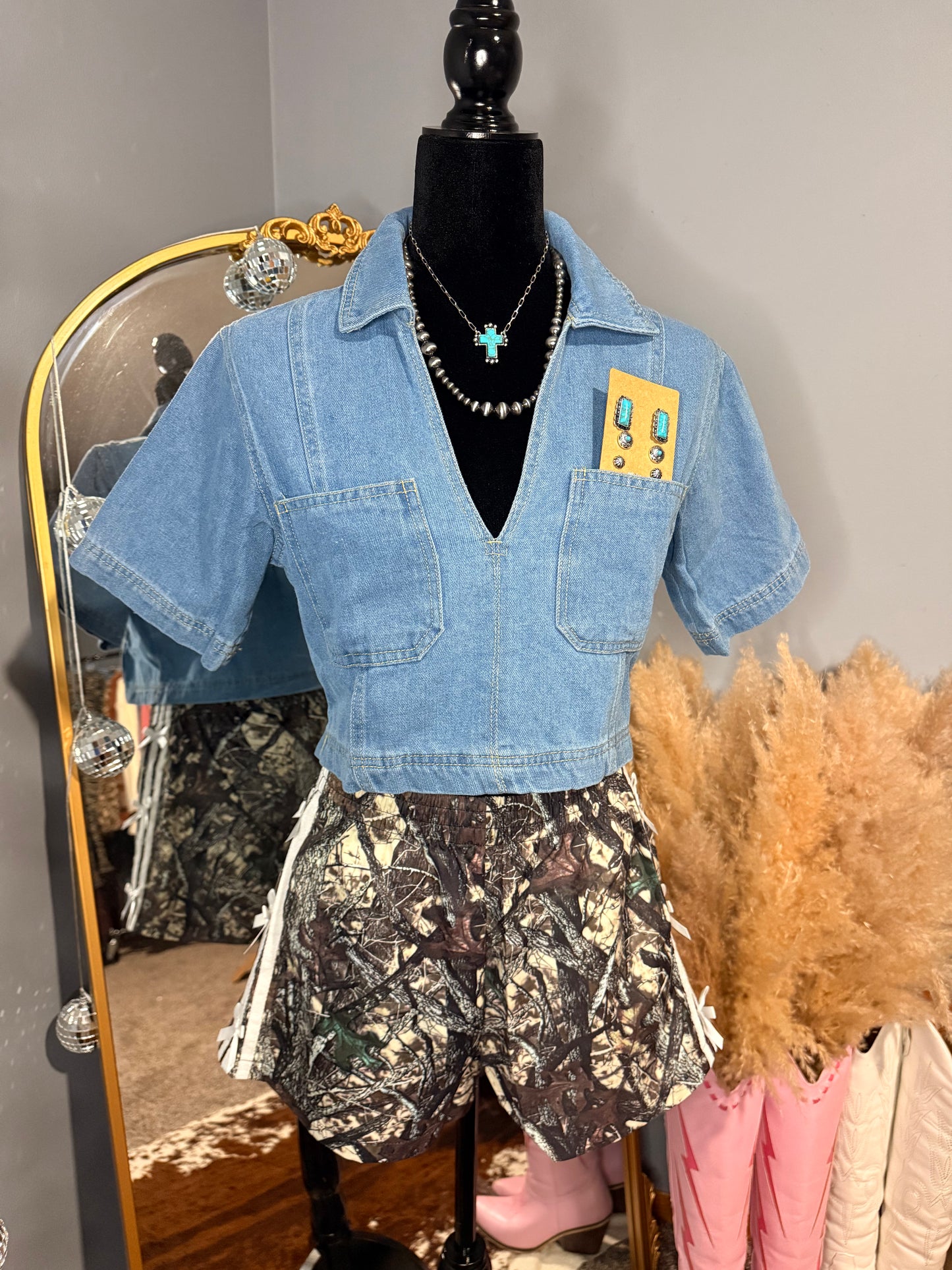 Danielle Denim Top