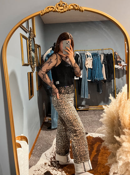 Step into the Wild Leopard Jean